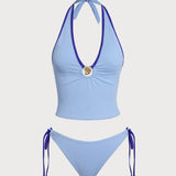 Sinine – Elegantne tankini komplekt