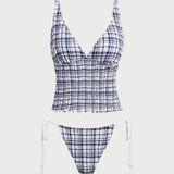 Punane Ruuduline – Stylový tankini komplet