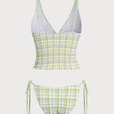 Punane Ruuduline – Stylový tankini komplet