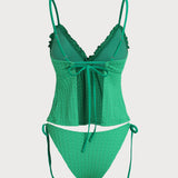 Off White – Elegantní tankini komplet s volánovou sukní