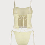 Kollane – Elegantní krajkový tankini komplet