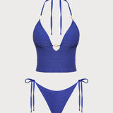 Sinine Triibuline – Stylový tankini komplet