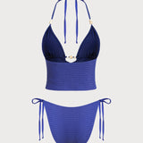 Sinine Triibuline – Stylový tankini komplet