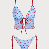 Hele Sinine – Elegantní třídílný tankini komplet