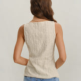 Beige – Elegantní top s knoflíky