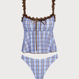 Sinine Ruuduline – Stylový tankini komplet
