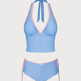 Sinine Sõlmeline – Elegantne tankini komplekt