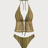 Roheline – Elegantní tankini komplet