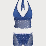 Sinine – Elegantní třídílný tankini komplet