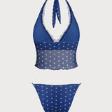 Sinine – Elegantní třídílný tankini komplet