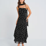 Must Täpiline – Elegantní maxi šaty