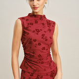 Punane Mock Neck – Stylové tílko
